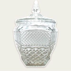 Anchor Hocking Wexford Glass Cookie Jar, cookie jar, jar, glass jar, anchor hock